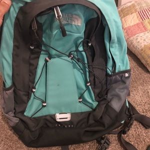 North Face Jester Backpack Turquoise EUC